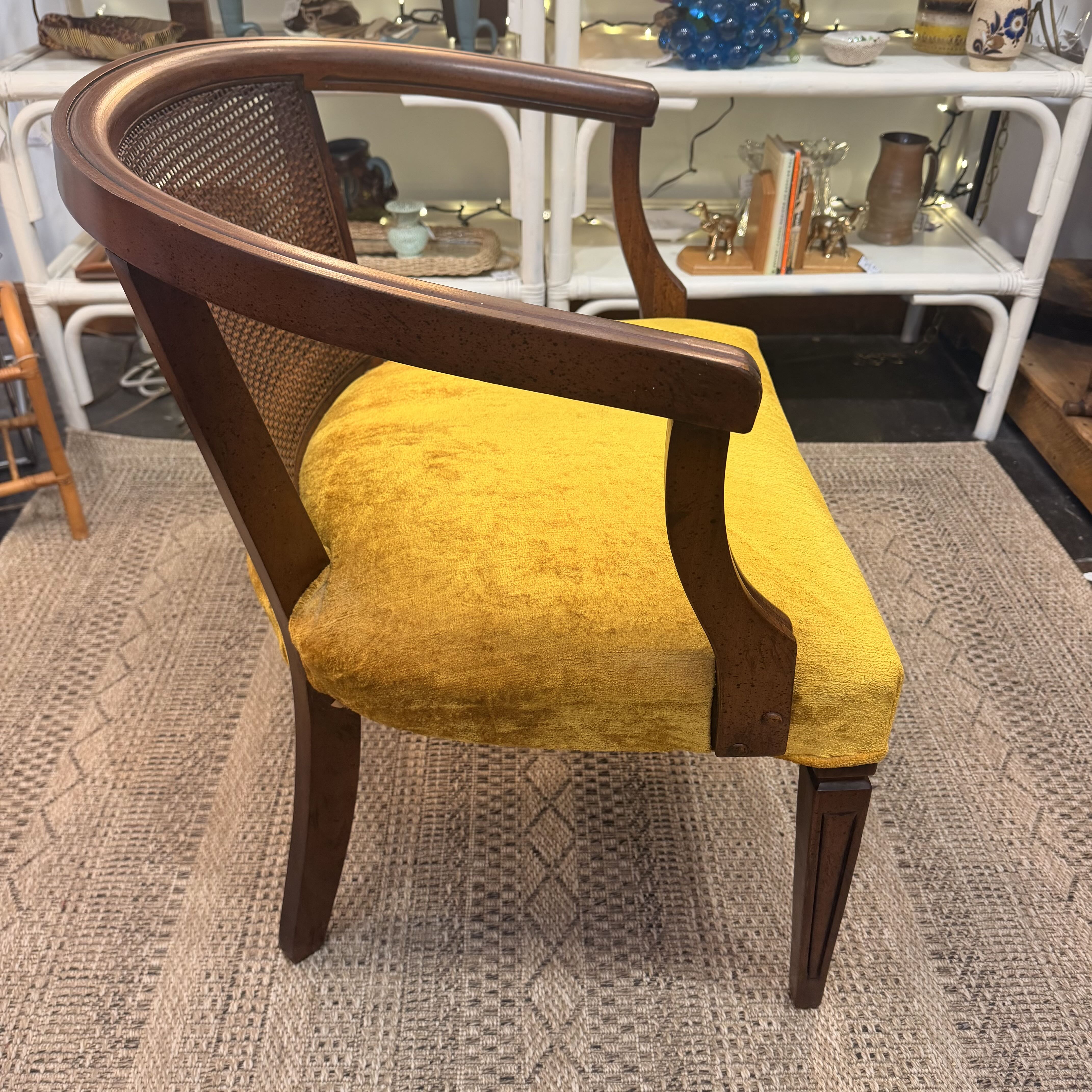 Vintage Cain Back Chair Gold Seat