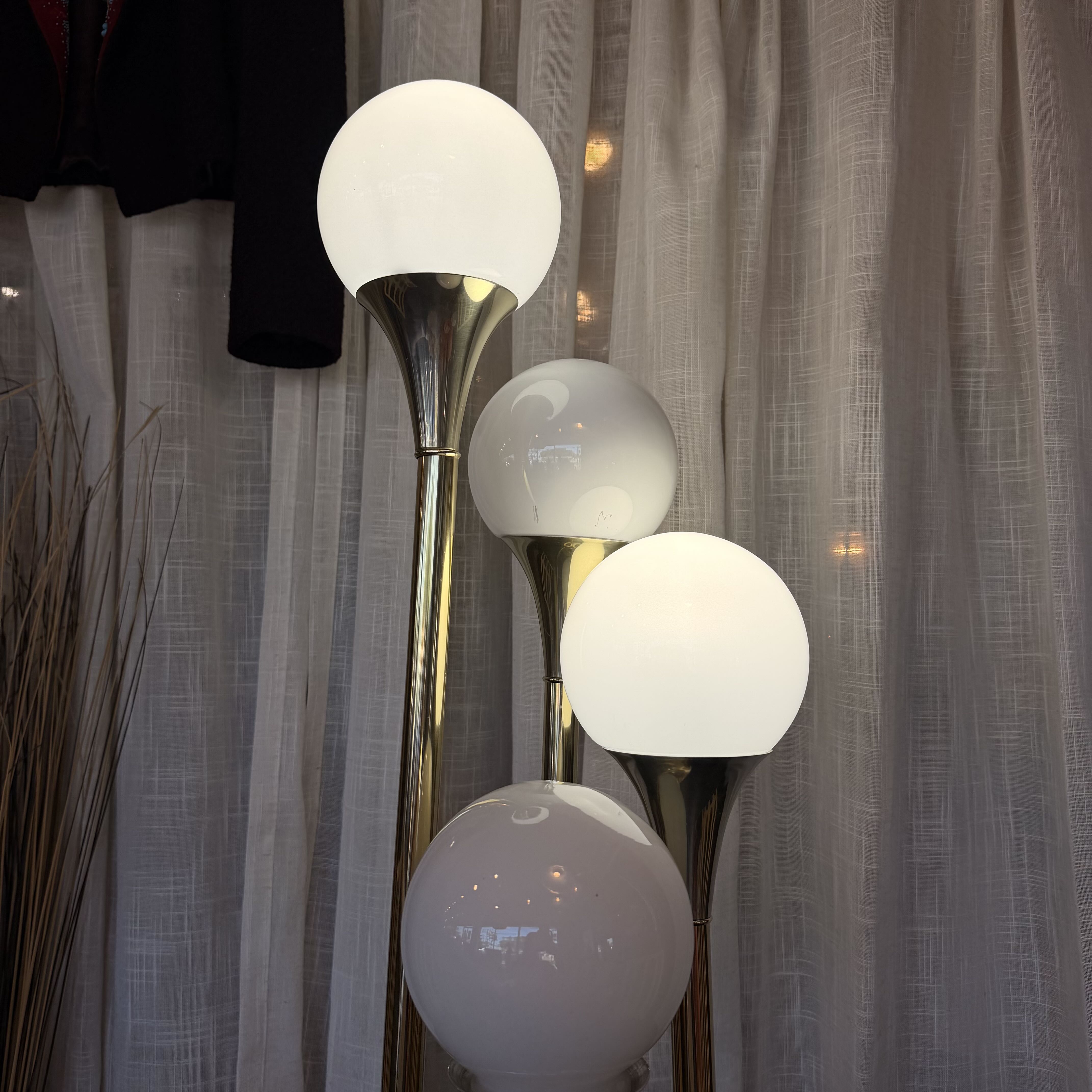 Mid Century Space Age 4 Glass Globe Table Lamp
