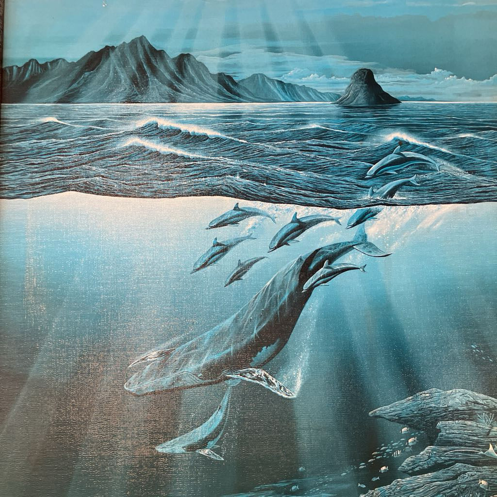 1981 Robert Lyn Nelson Framed Print of Whales