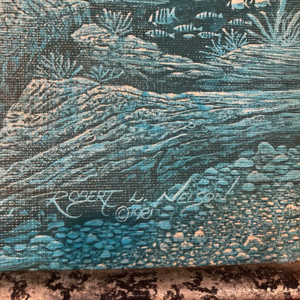 1981 Robert Lyn Nelson Framed Print of Whales