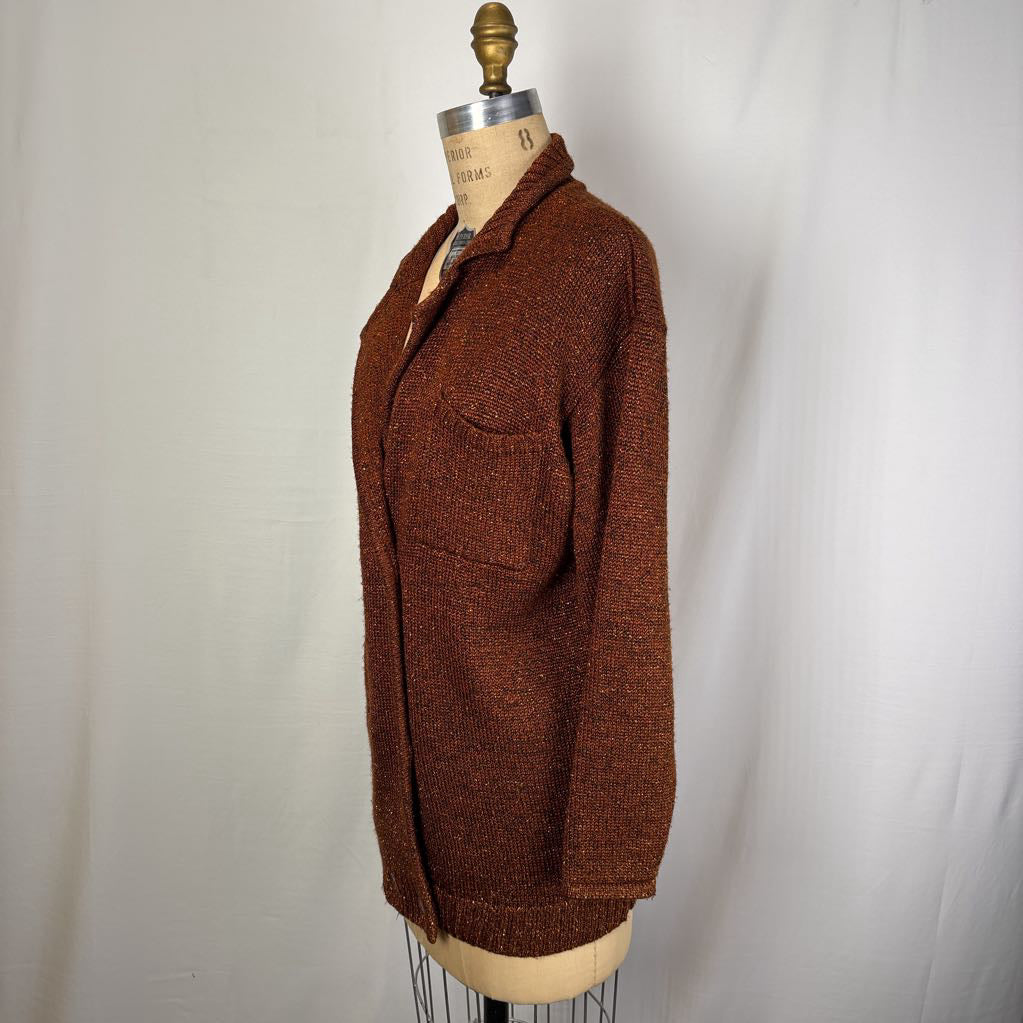 Vintage Metallic Bronze Blazer Sweater