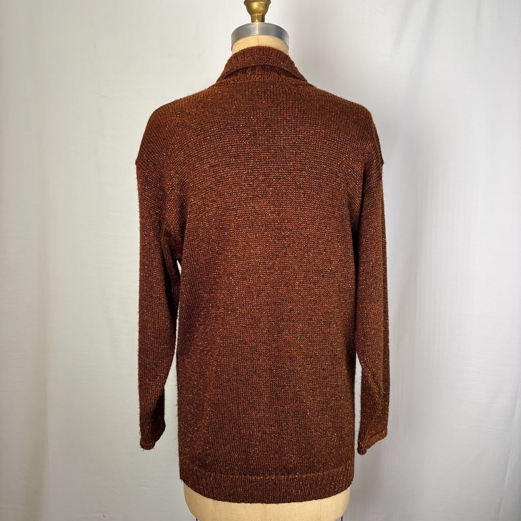 Vintage Metallic Bronze Blazer Sweater