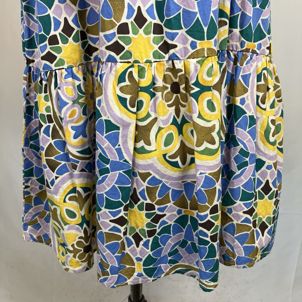Colorful Spaghetti-Strap Sundress w/ Belt