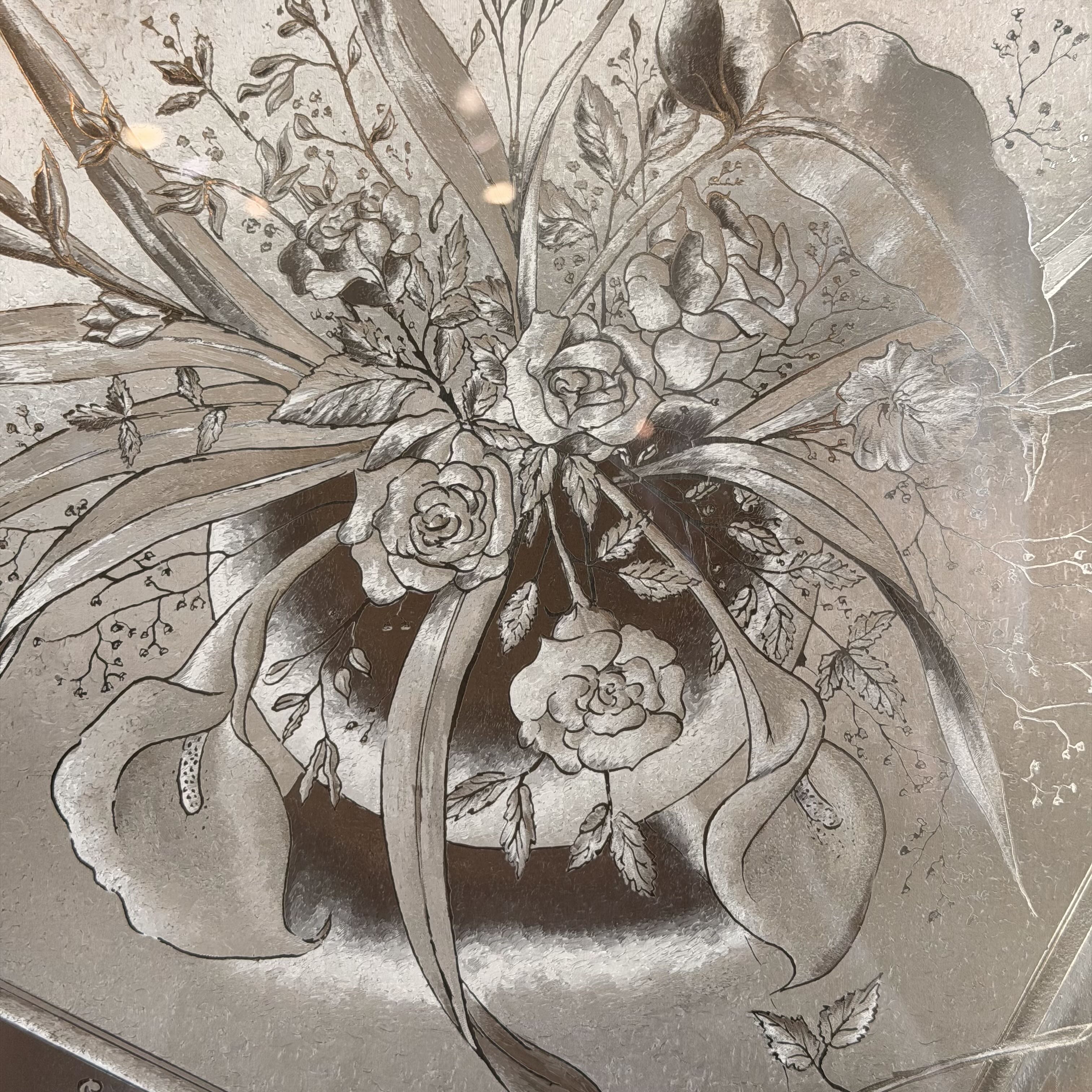 close up of art decor image depicting a floral arrangement