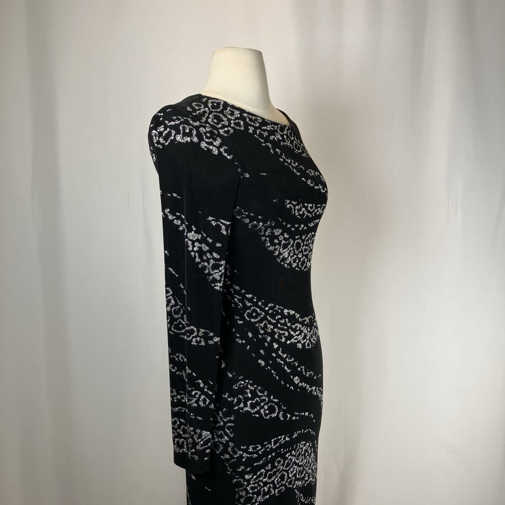 2000s Vintage Cache Black Silver Animal Print