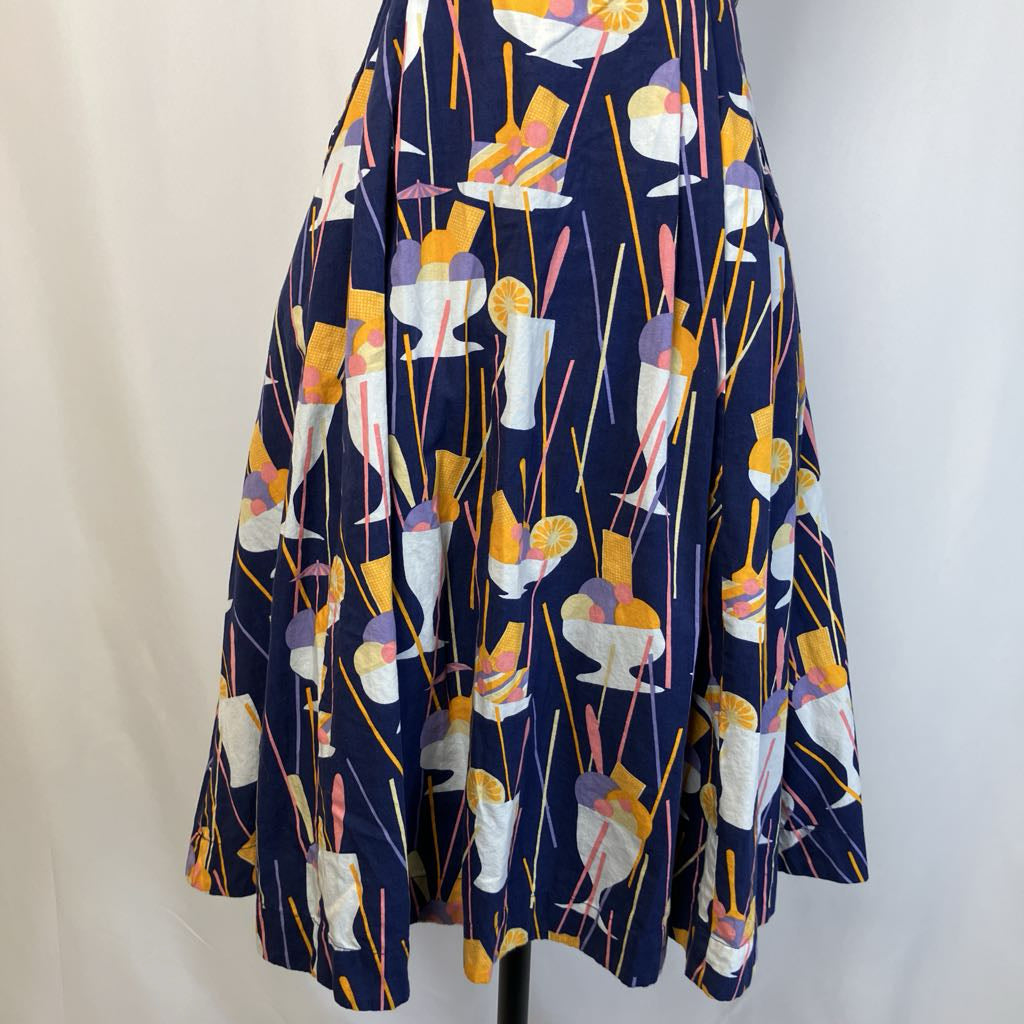 Closeup of the design on the bottom of the dress