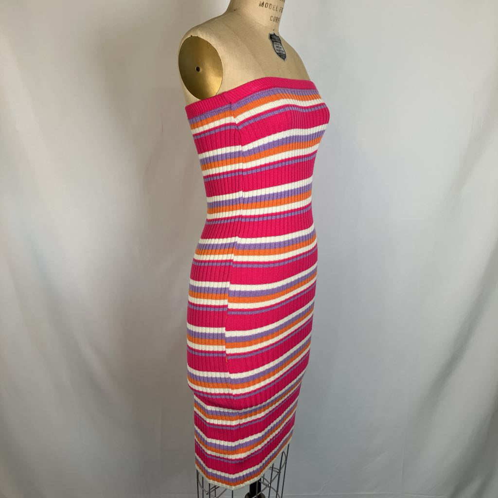 Ribbed Knitted Tube Dress
