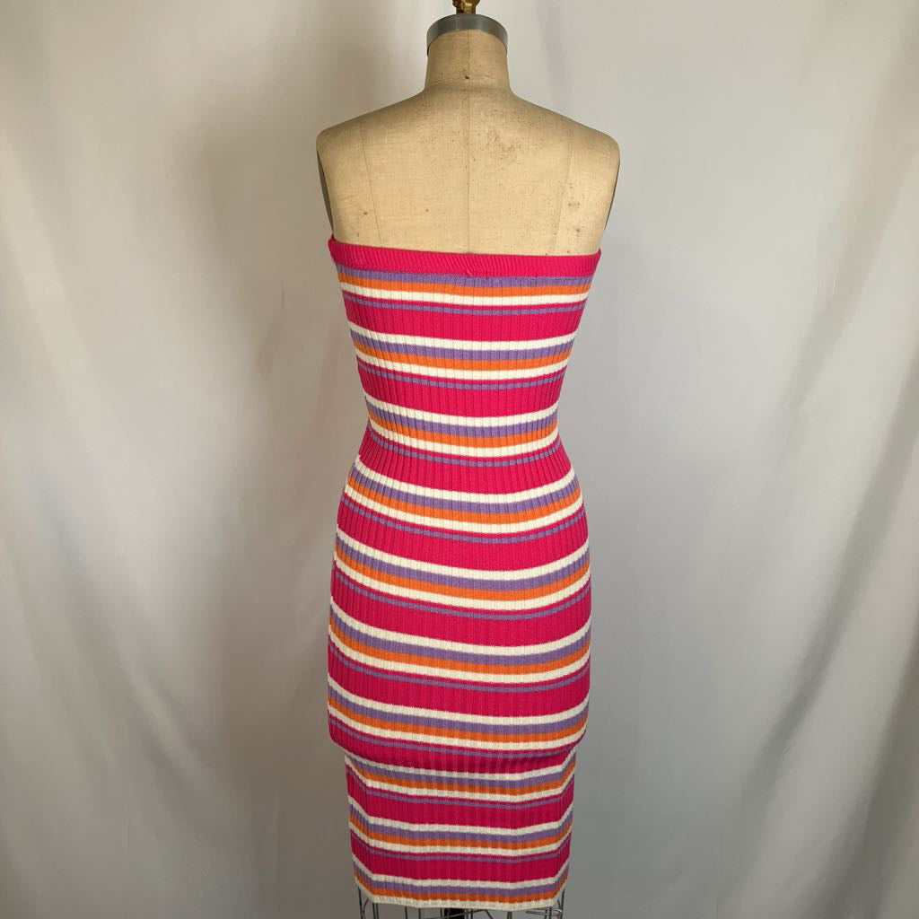 Ribbed Knitted Tube Dress