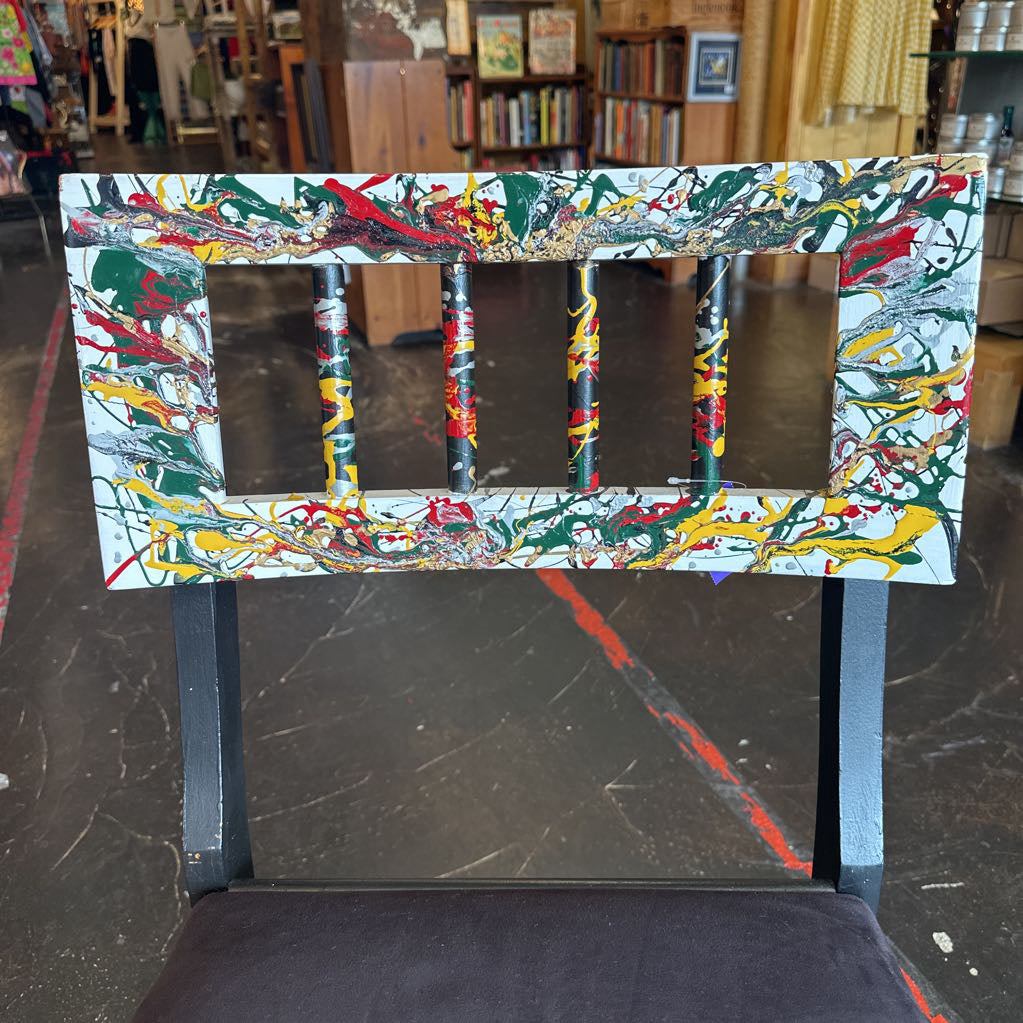 Hand Painted Mid Century Modern Chair