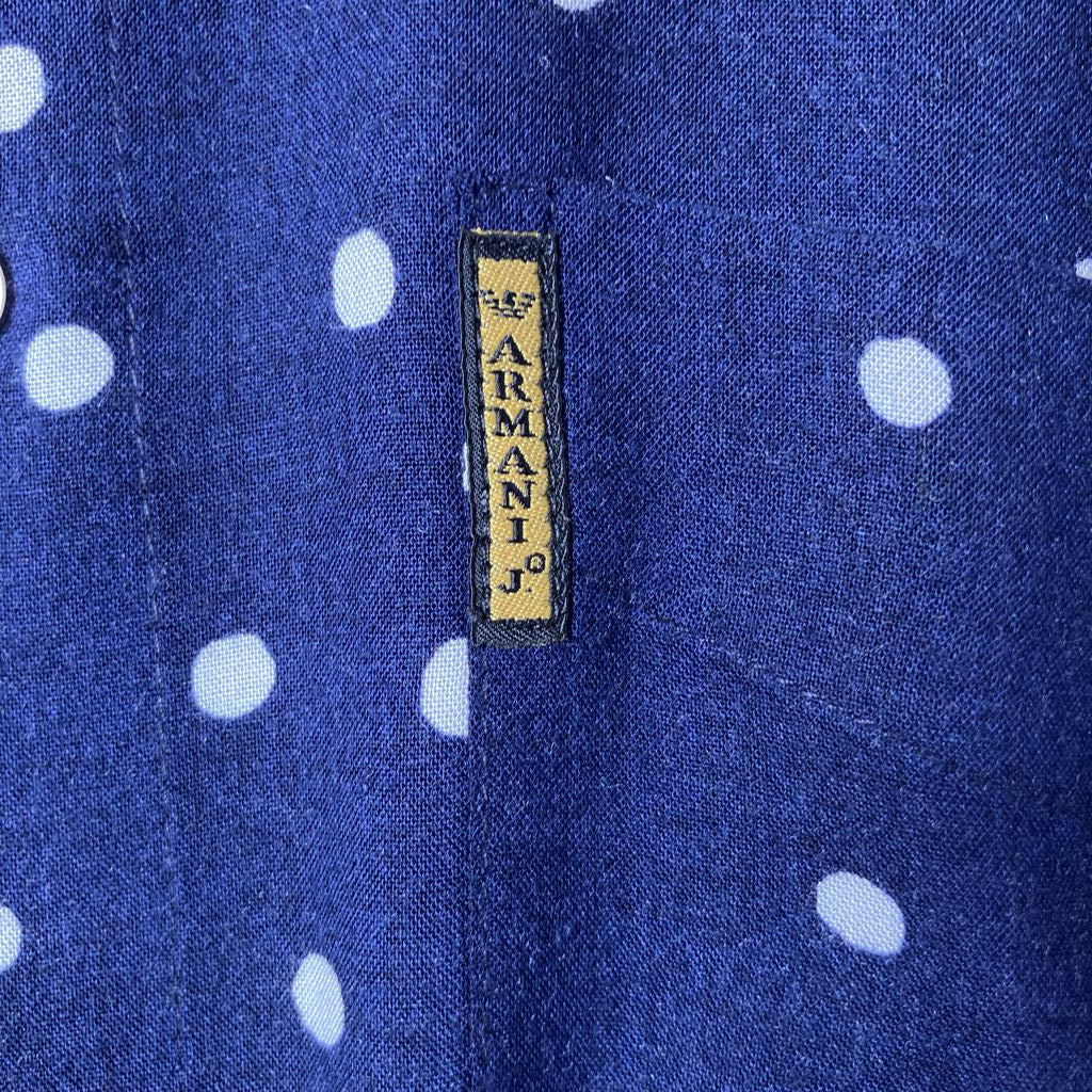 1990s Armani Jeans Blue Moon Long Sleeve Button Down Shirt