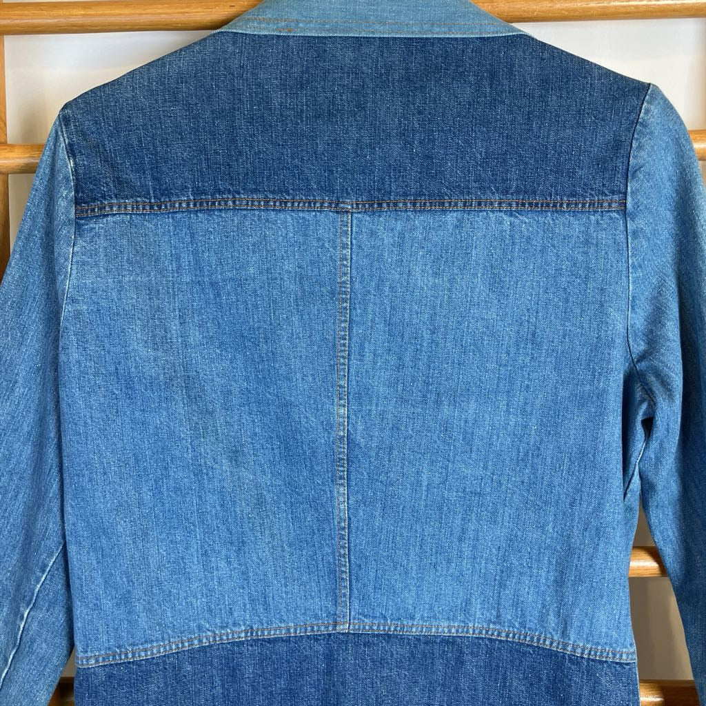1970s Patchwork Denim Blazer