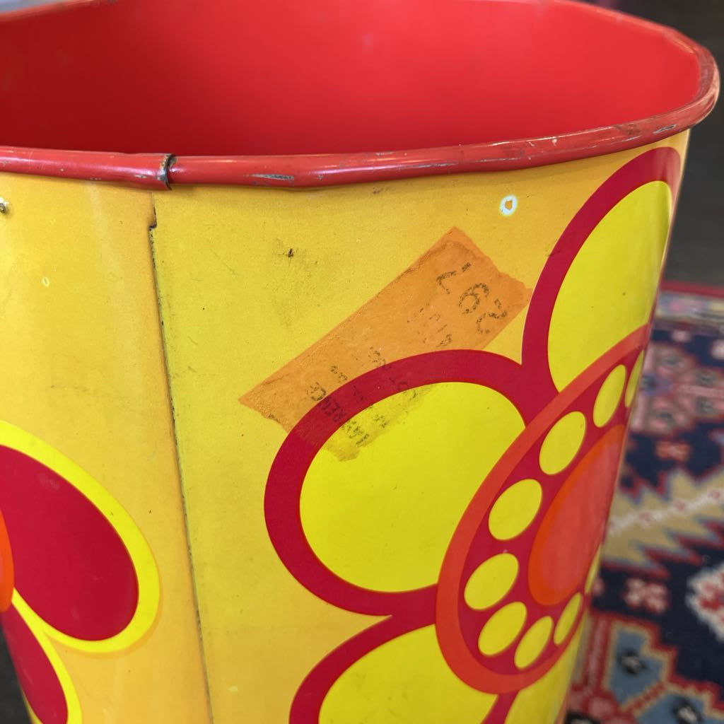 Vintage Cheinco Floral Waste Bin