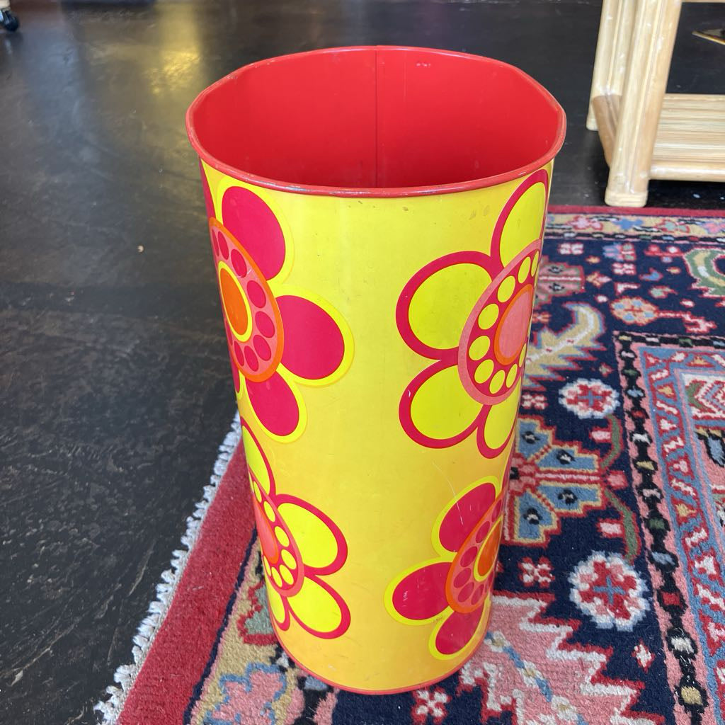Vintage Cheinco Floral Waste Bin
