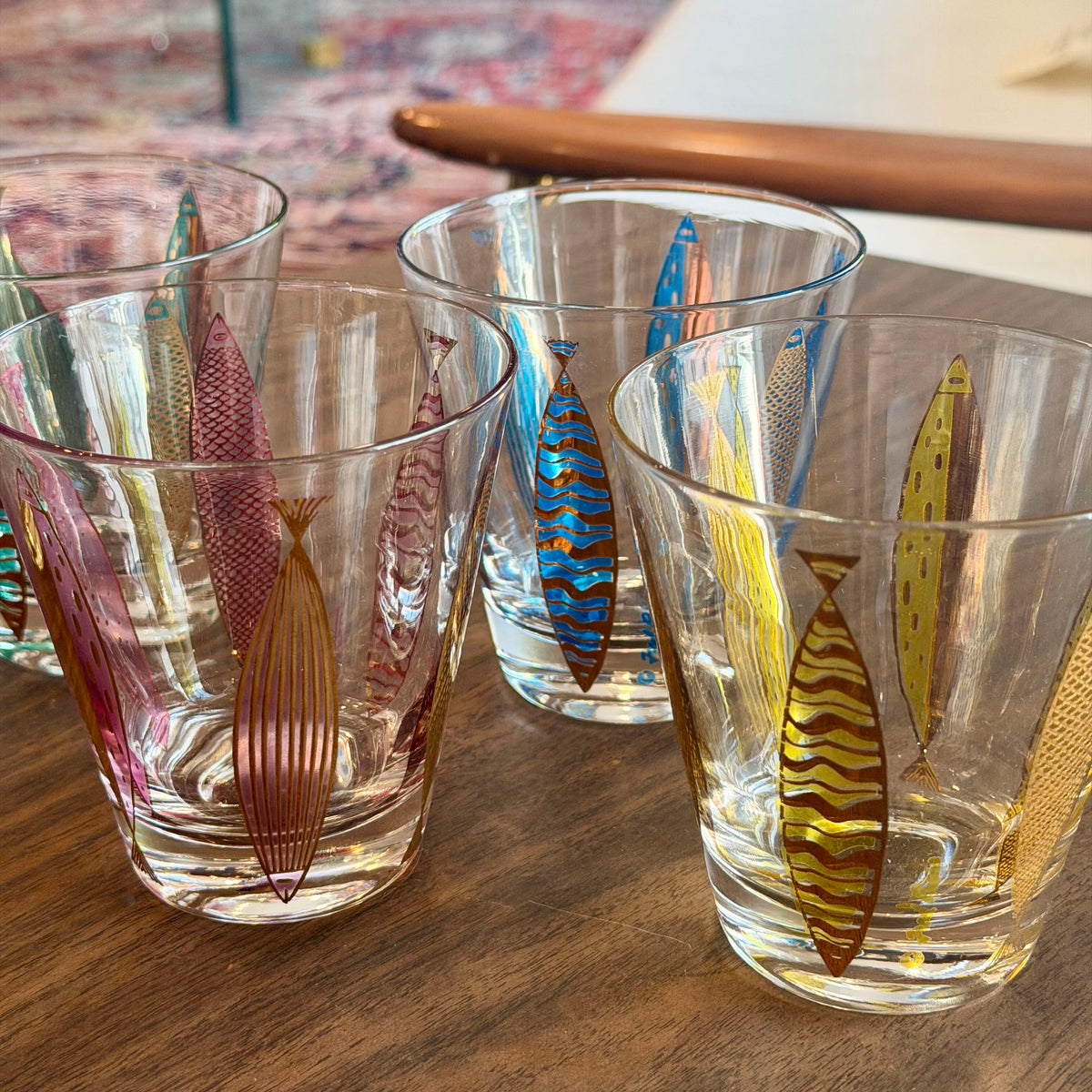 Vintage Fred Press Fish Glasses