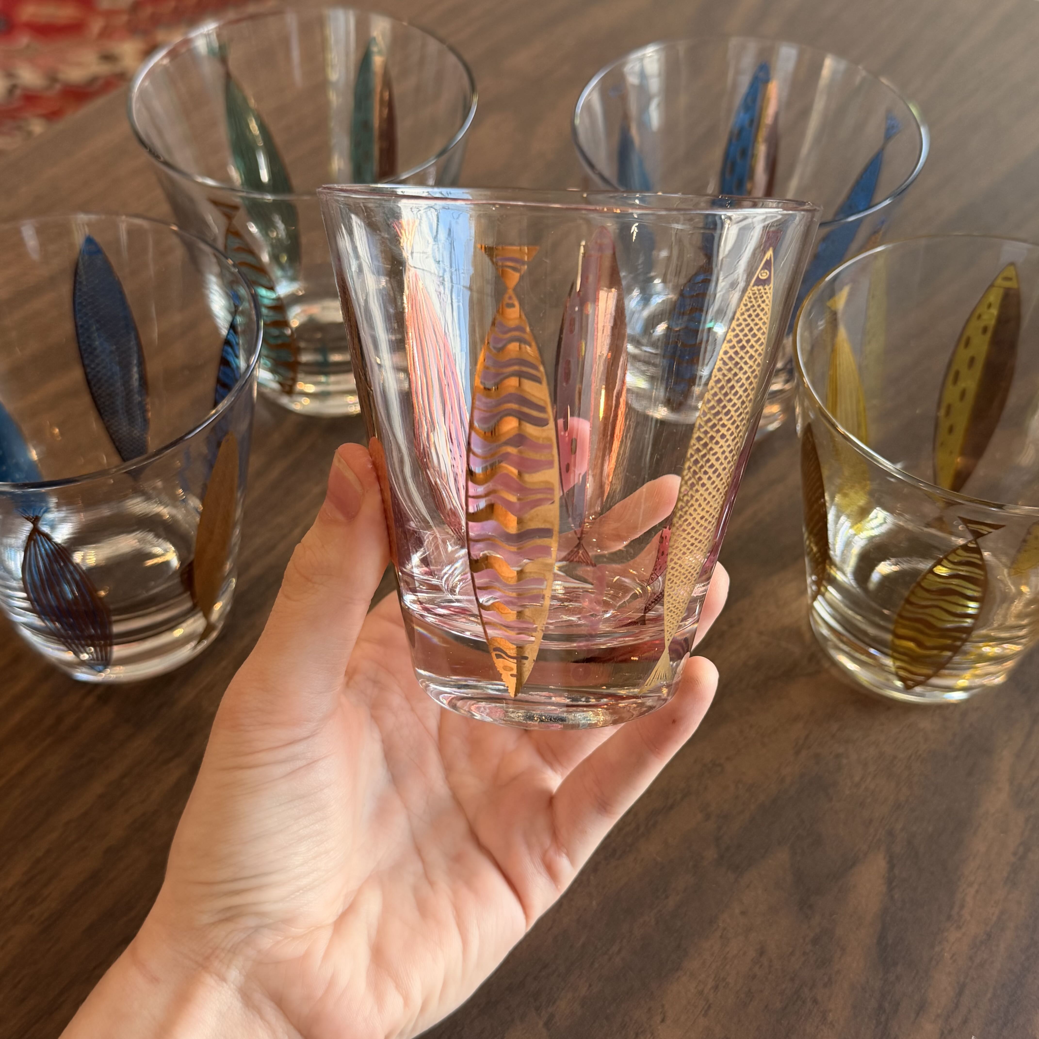 Vintage Fred Press Fish Glasses