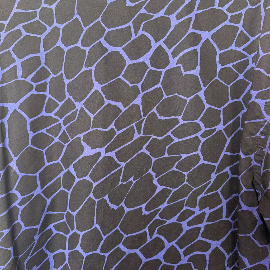 Fabric with a purple and gray pattern