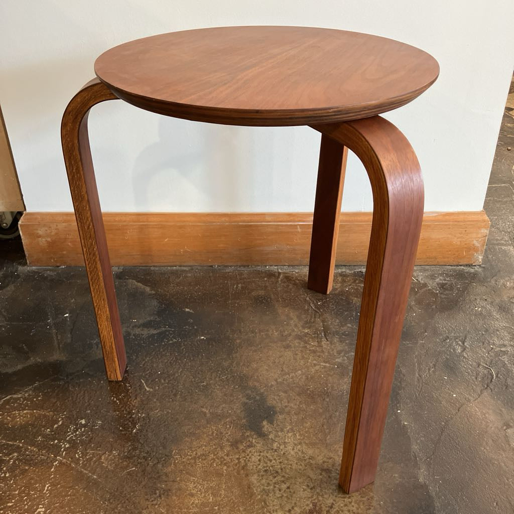 Danish Modern Alvar Aalto Inspired Teak Bentwood Side Table