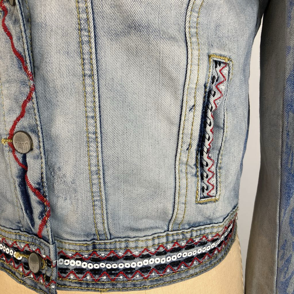Embroidered Designer Denim Jacket
