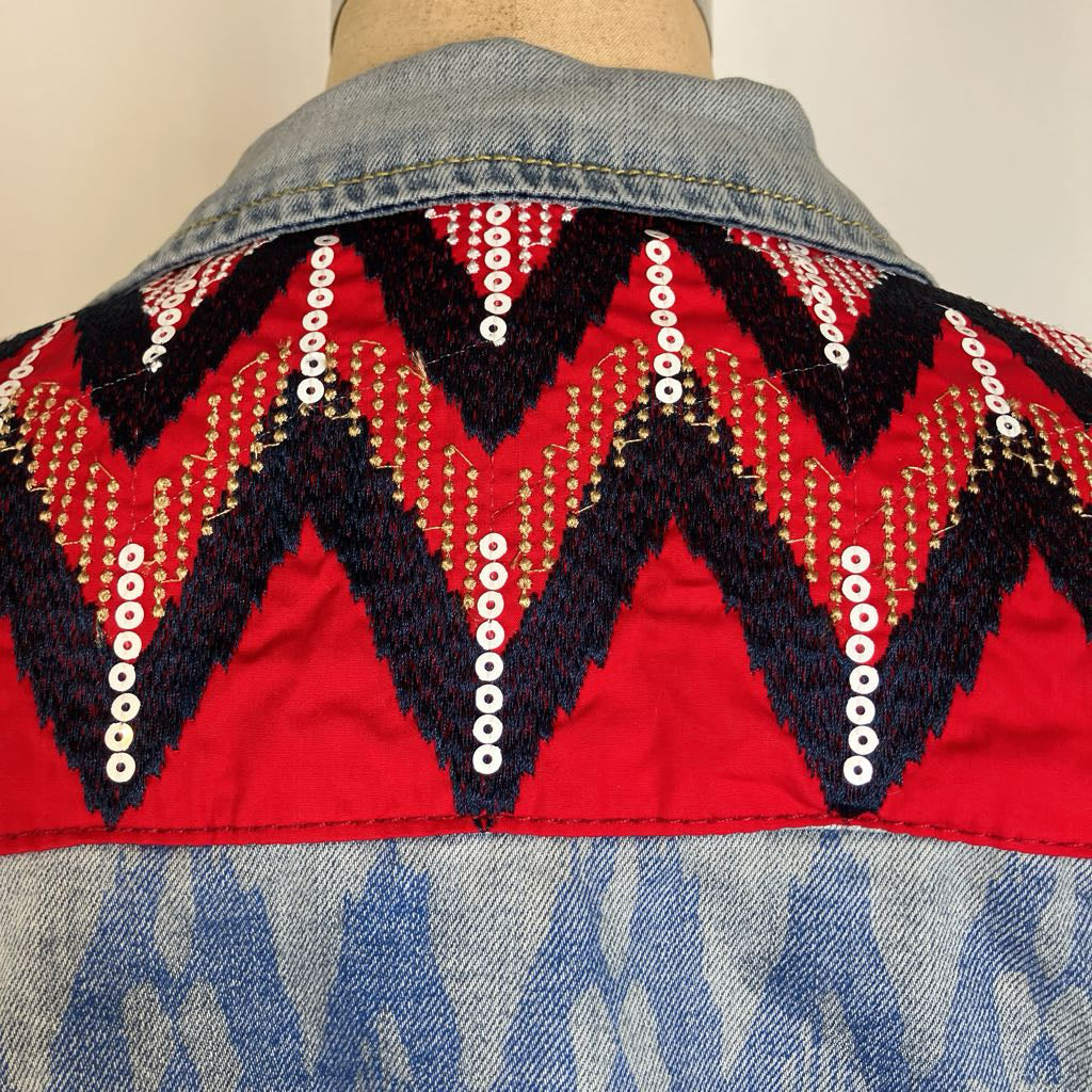 Embroidered Designer Denim Jacket