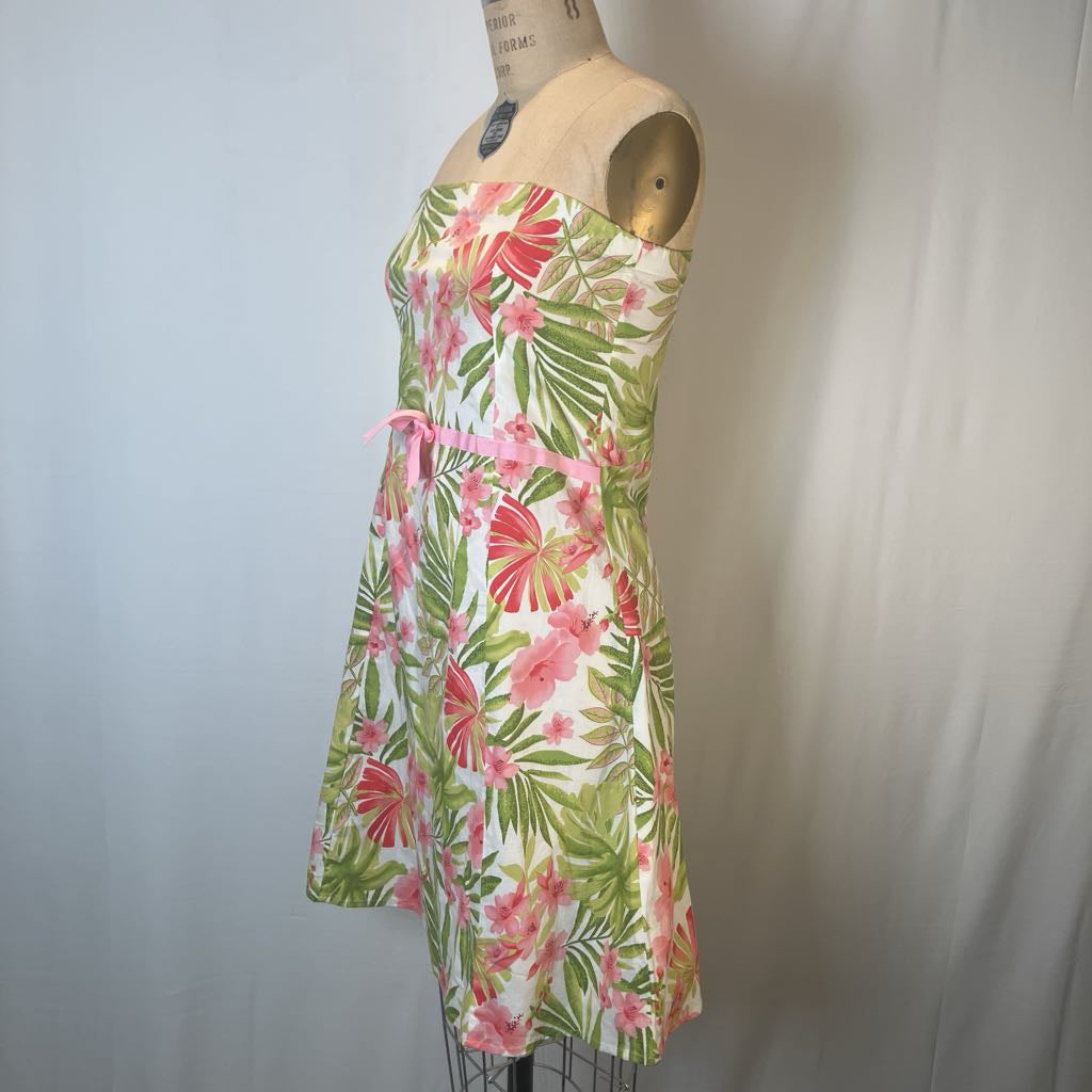Vintage Pink Floral Mini Dress