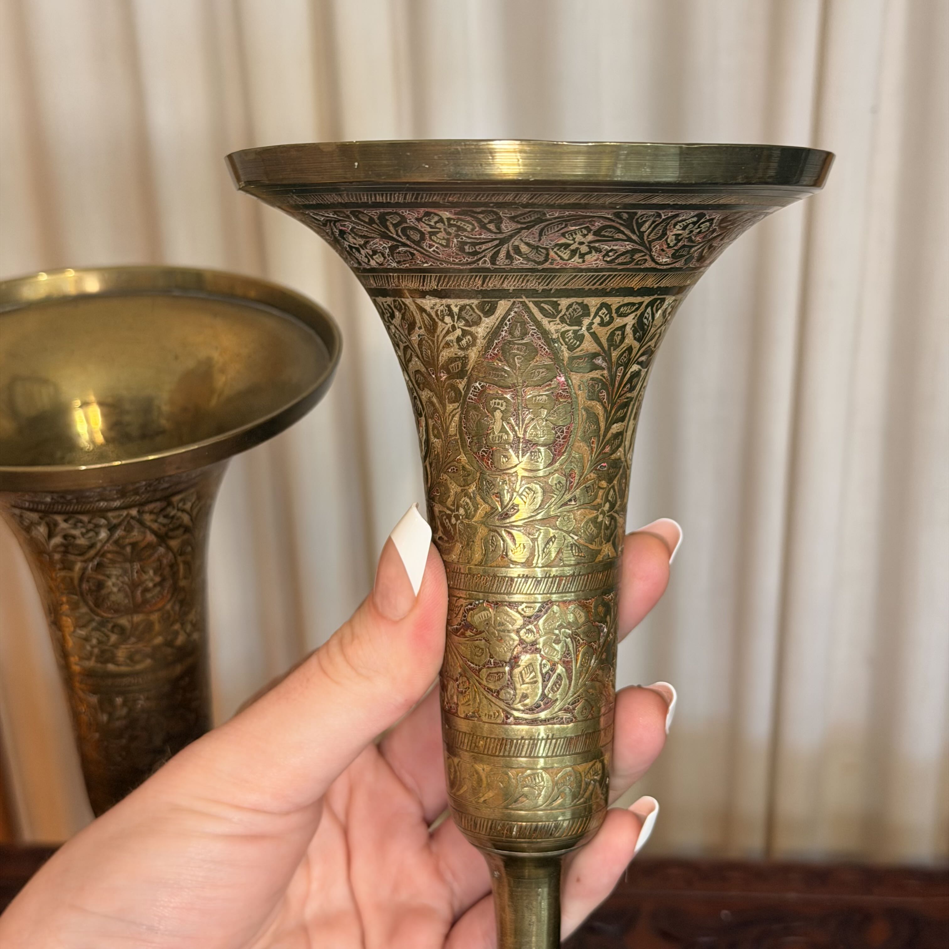 Indian Brass Vases set of 2