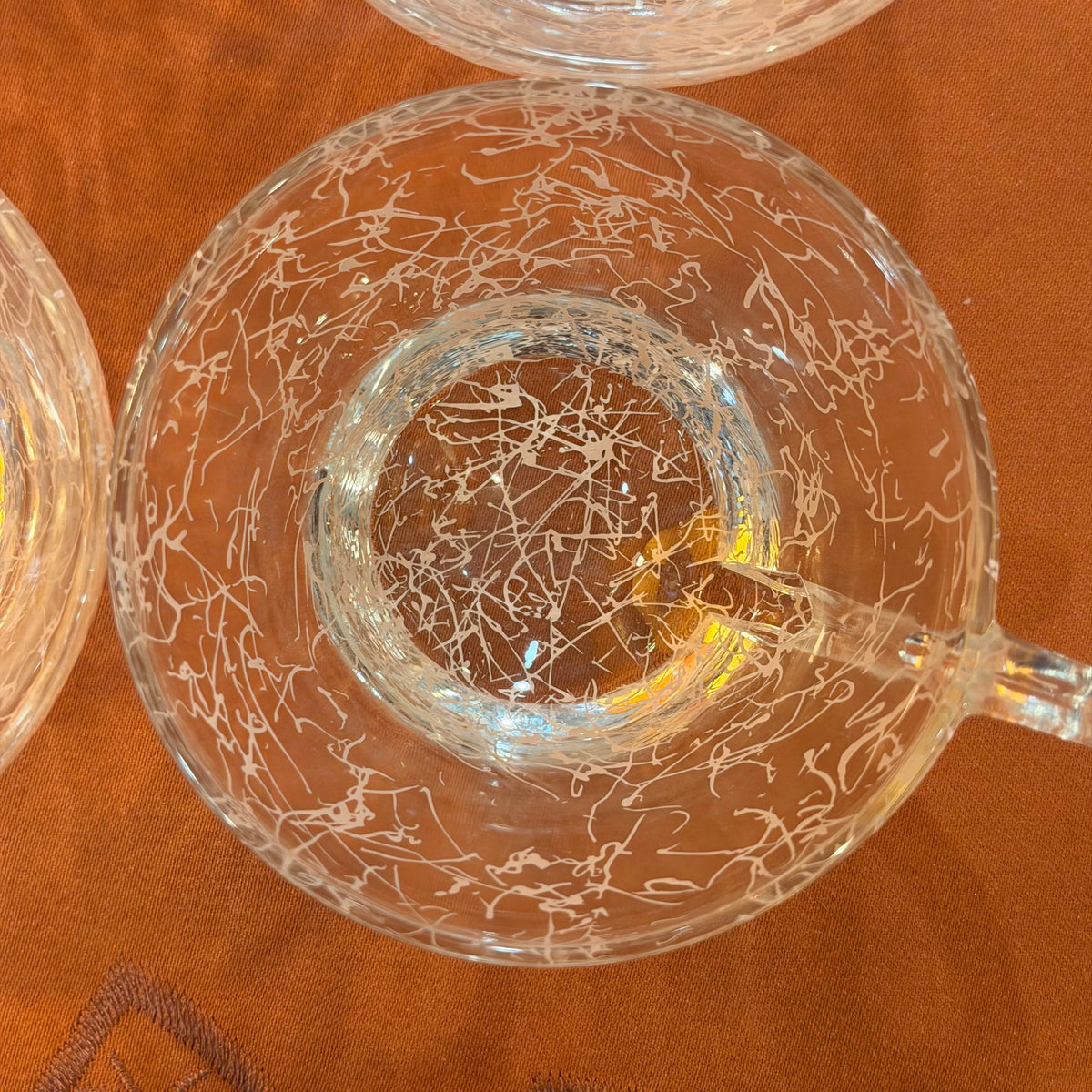 4 Mid Century Pink Tea Cups