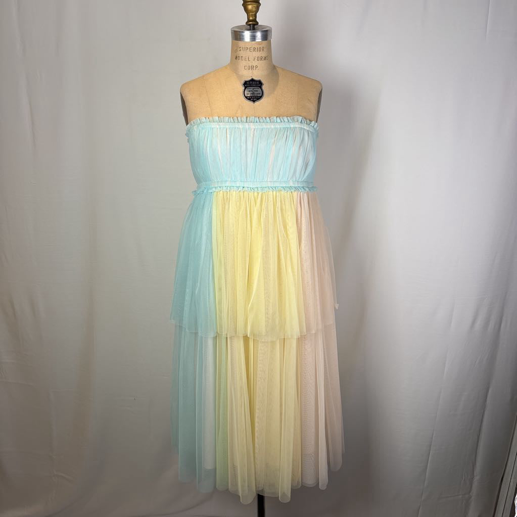 Pernille Rosenkilde Strapeless Tiered Tulle Dress