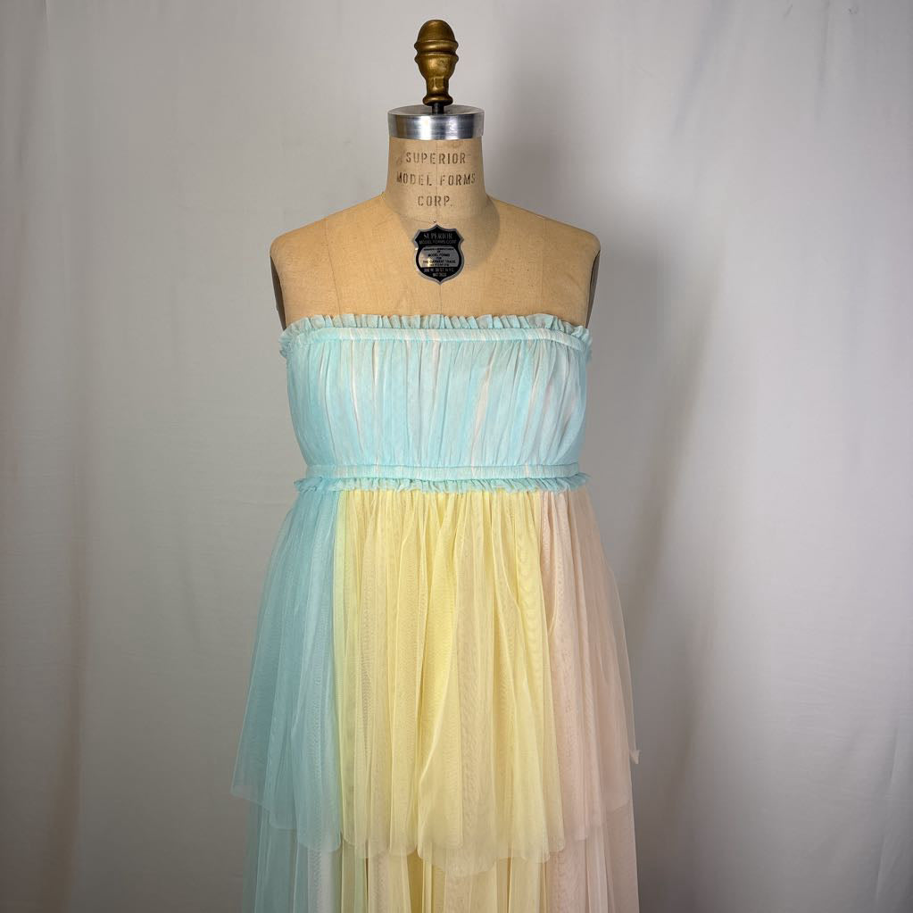Pernille Rosenkilde Strapeless Tiered Tulle Dress