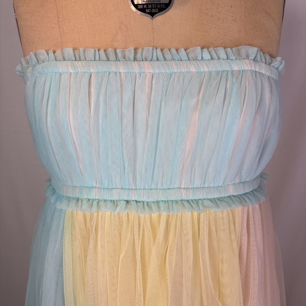 Pernille Rosenkilde Strapeless Tiered Tulle Dress