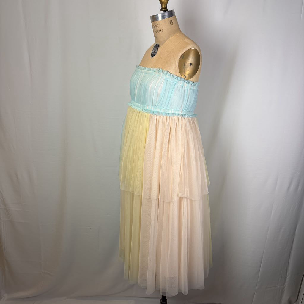 Pernille Rosenkilde Strapeless Tiered Tulle Dress