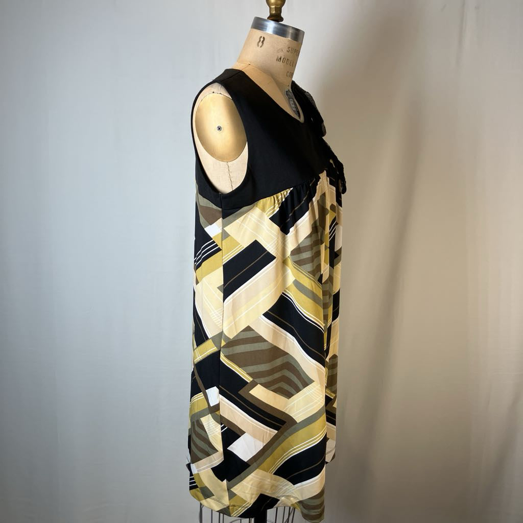Julie Brown Geometric Pattern Dress