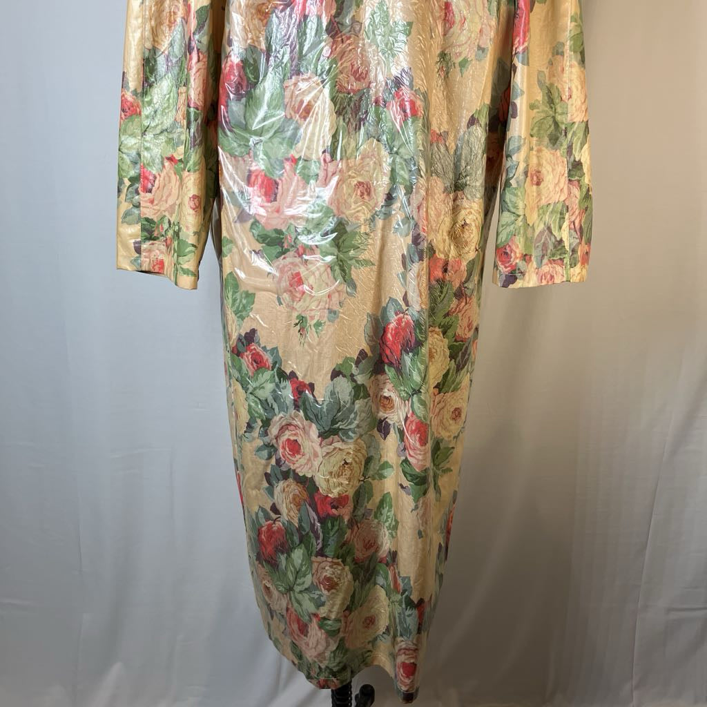 Nordic House Design 1990s Floral Raincoat