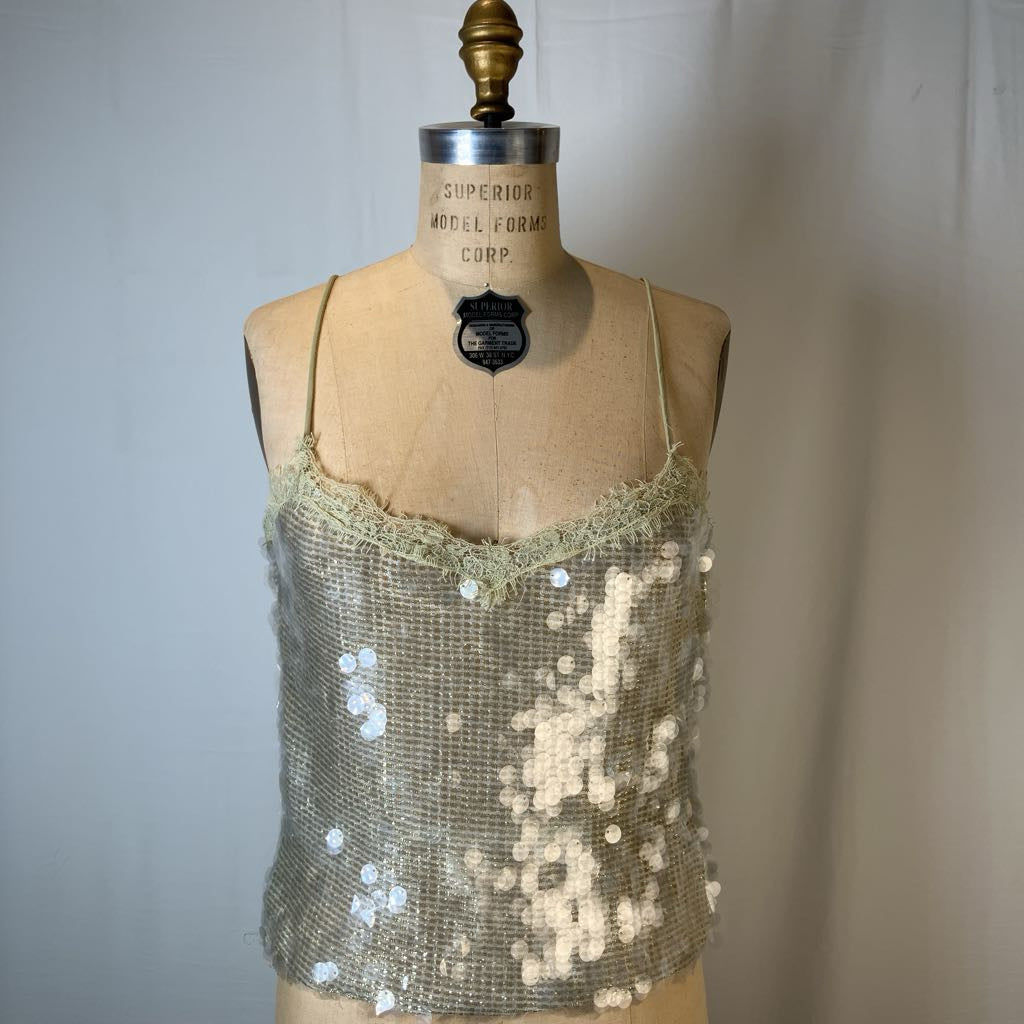 Clear Sequin Camisole Top