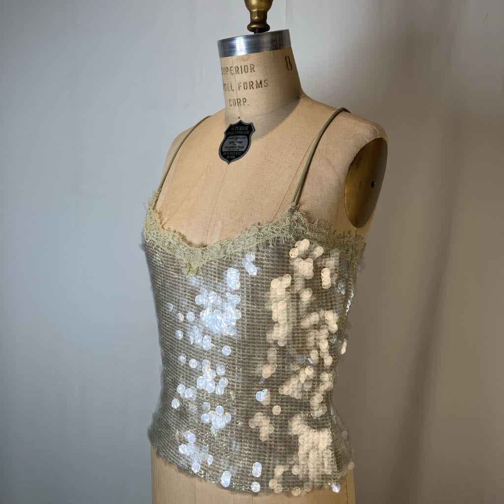Clear Sequin Camisole Top