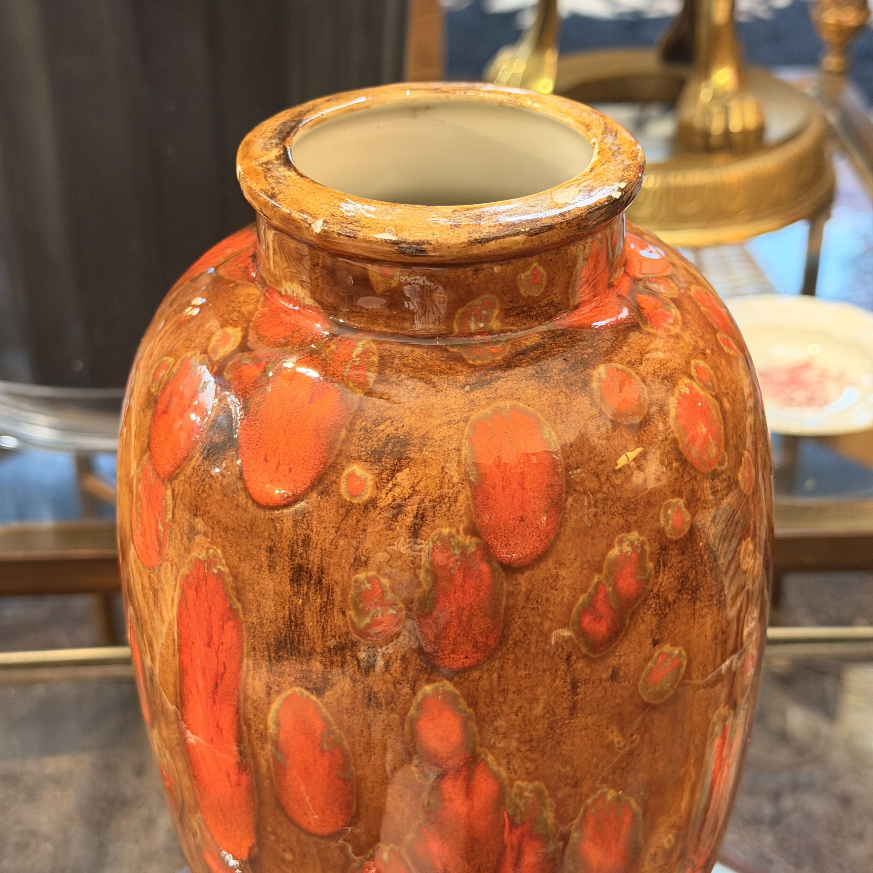 Glazed vintage vase