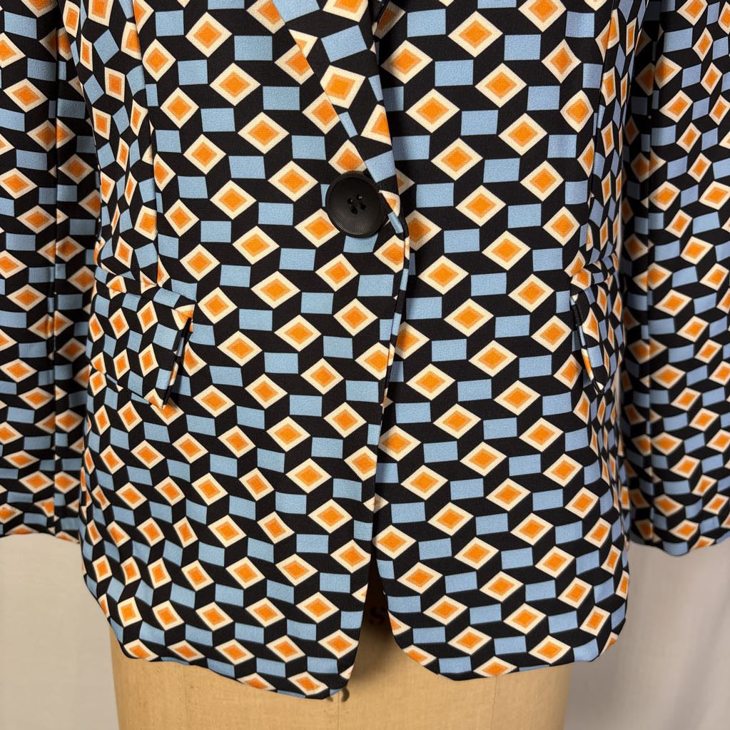 Geo Pattern Retro Mod Blazer
