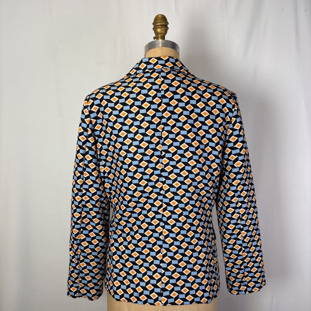 Geo Pattern Retro Mod Blazer