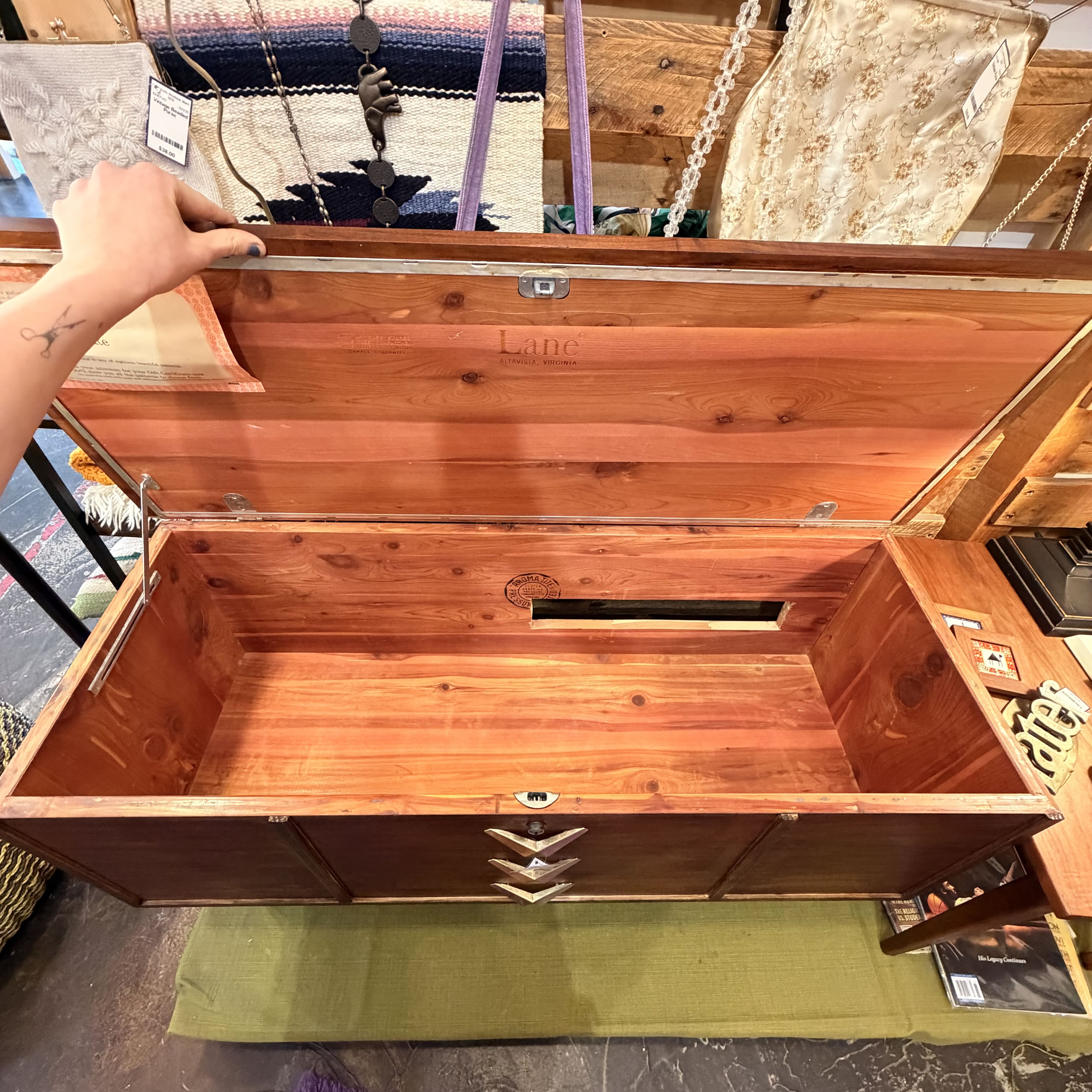Mid Century Lane Cedar Chest w/ Brass Hardware