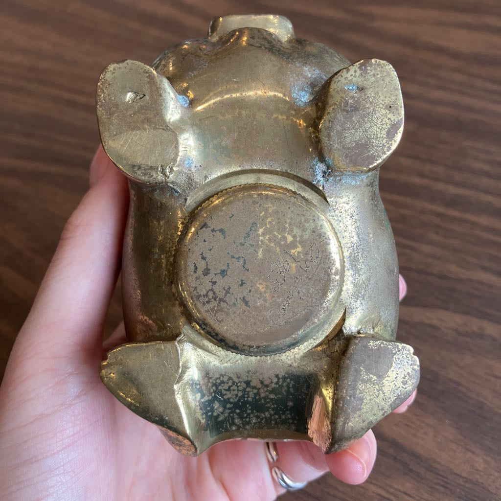 Vintage Brass Piggy Bank