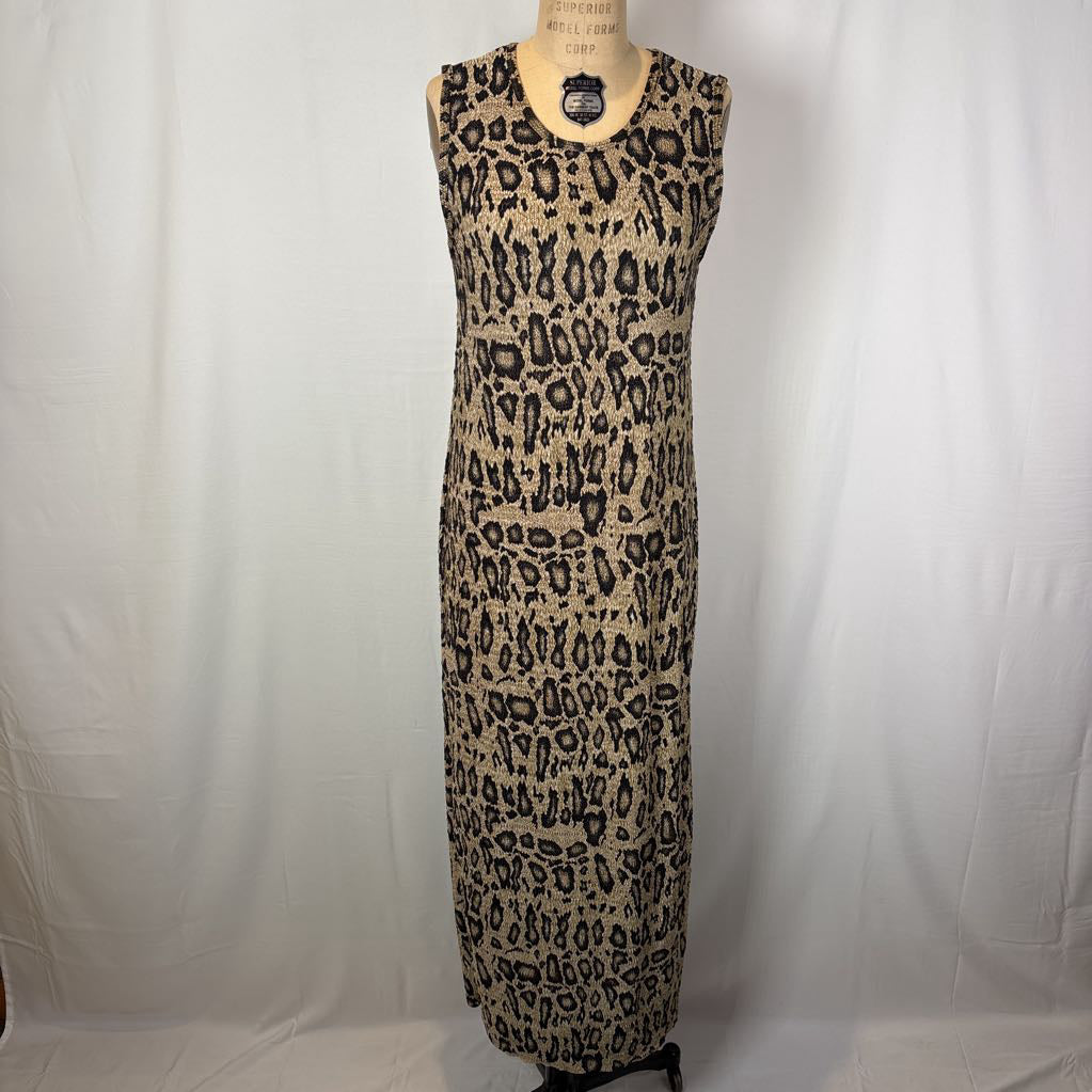 Y2K Pleat Pleat by Rafael Sleeveless Maxi Dress