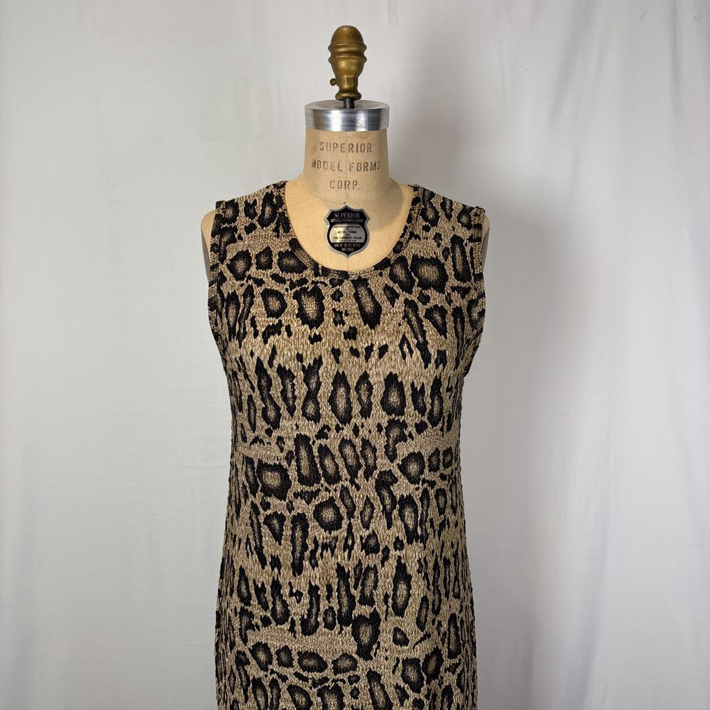Y2K Pleat Pleat by Rafael Sleeveless Maxi Dress