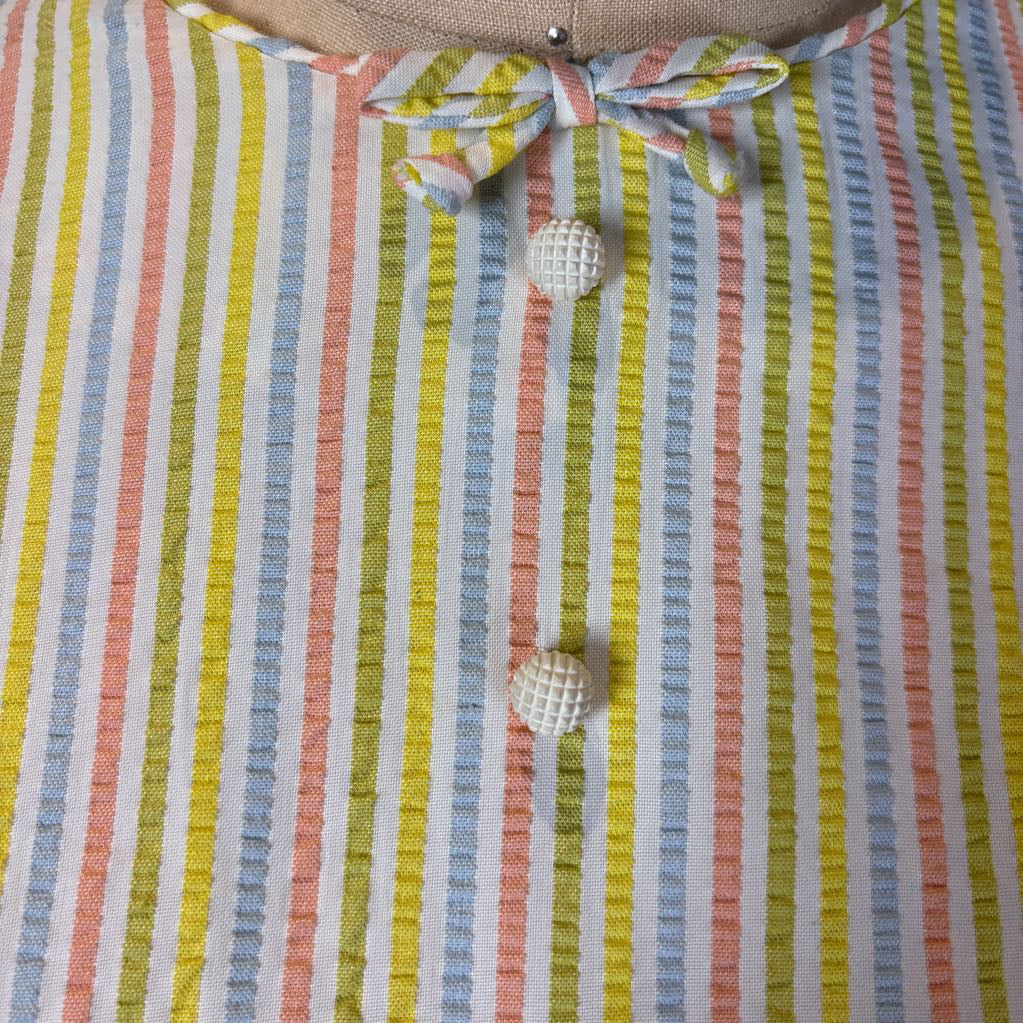 60s Pastel Seersycker Dress