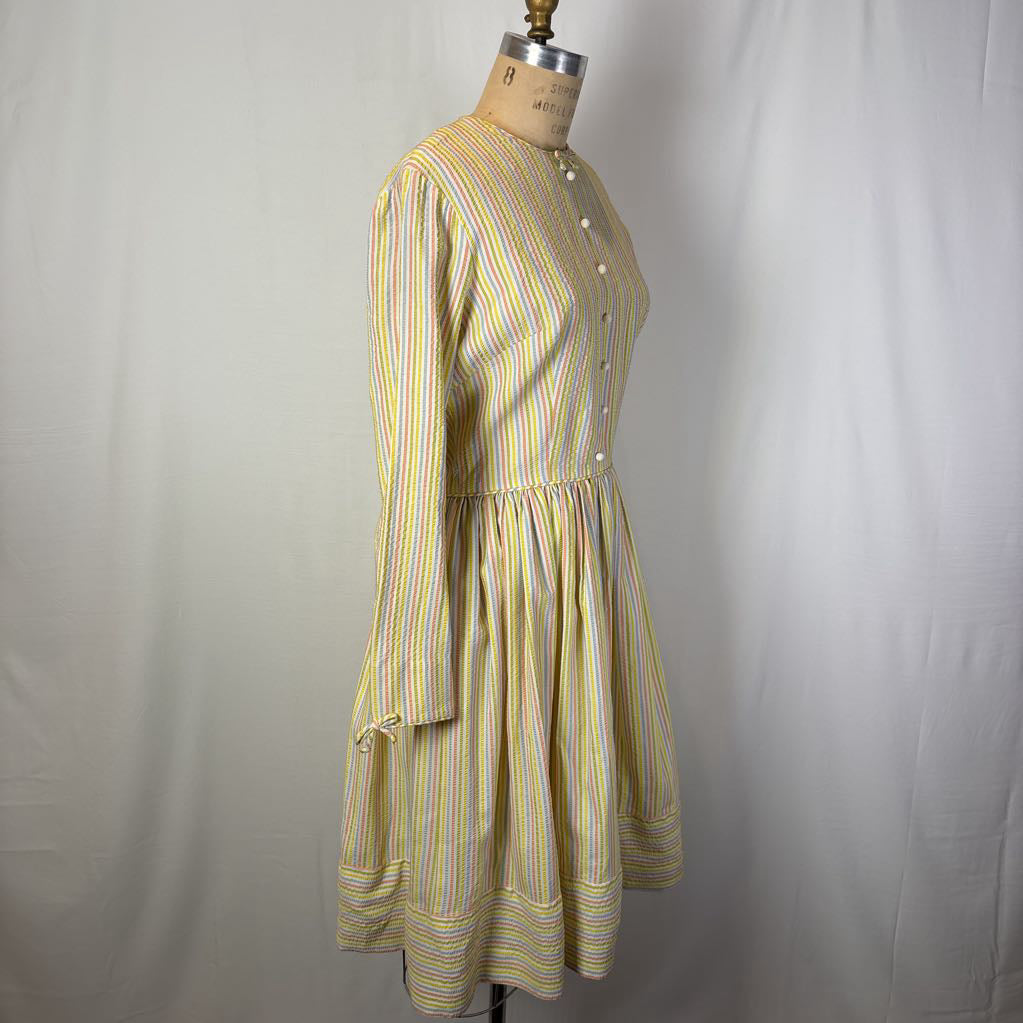 60s Pastel Seersycker Dress