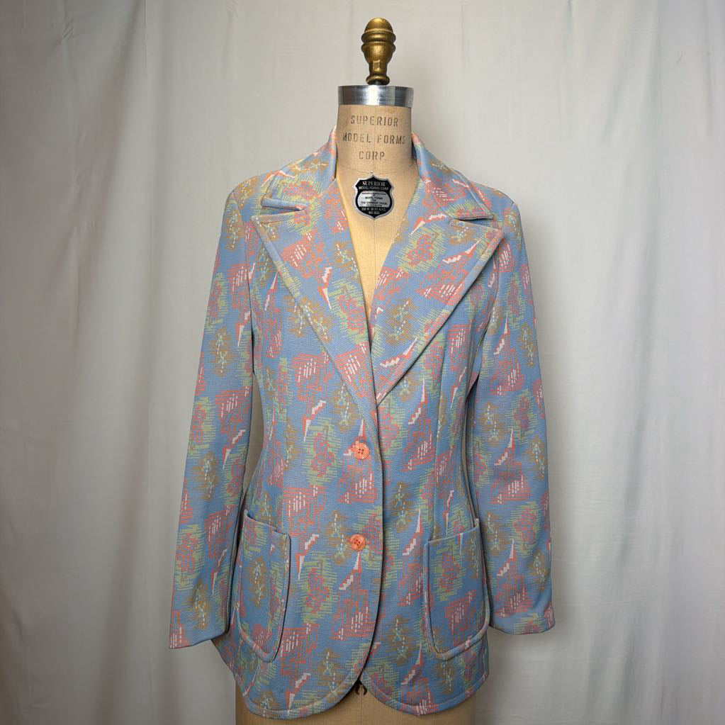 70s That Girl Double Knit Blazer
