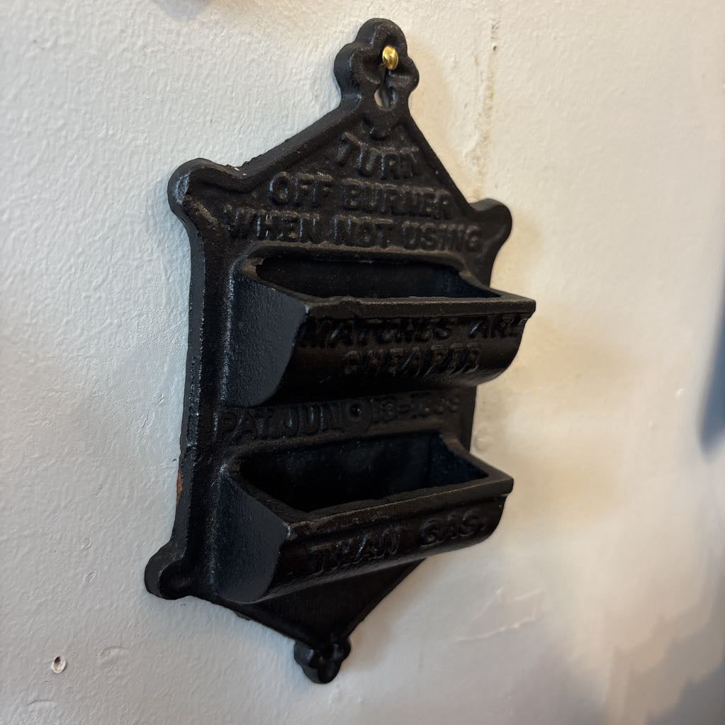 1899 Antique Wall Match Holder