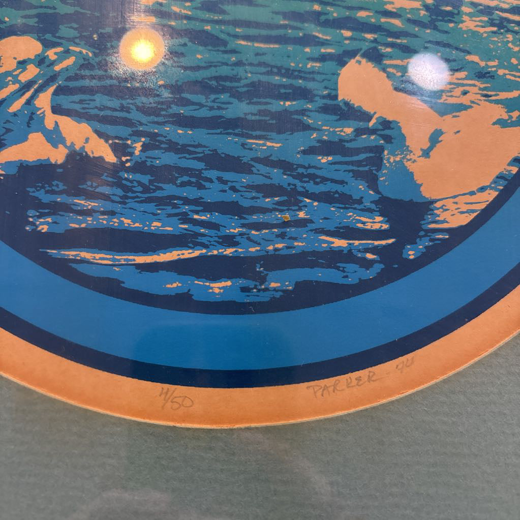 1974 Framed & Signed Seagull Print
