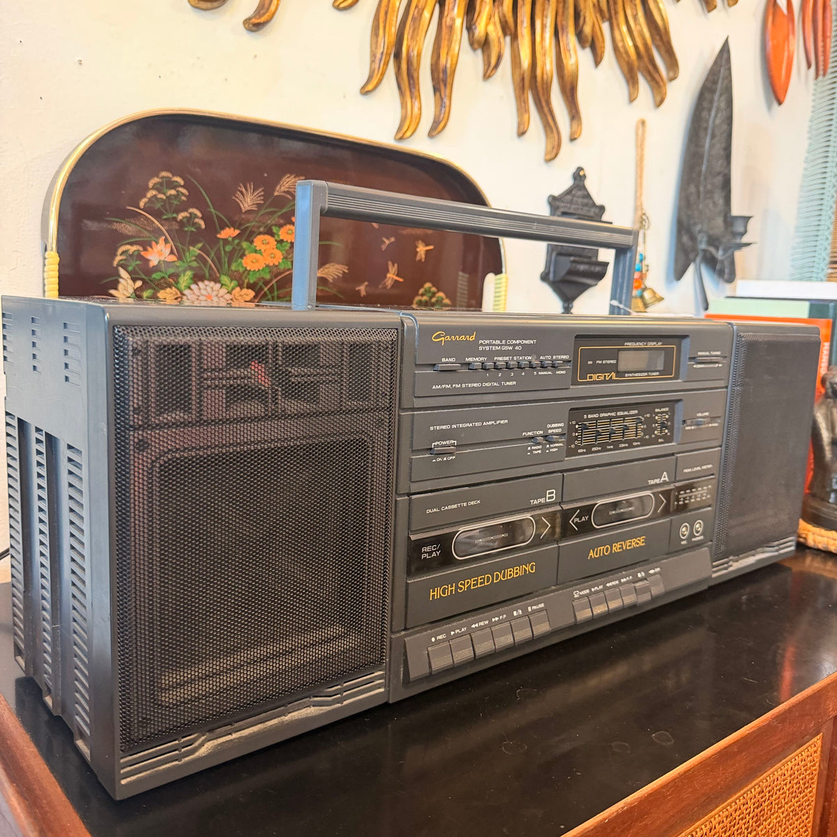1980 Portable Dual Cassette Boombox