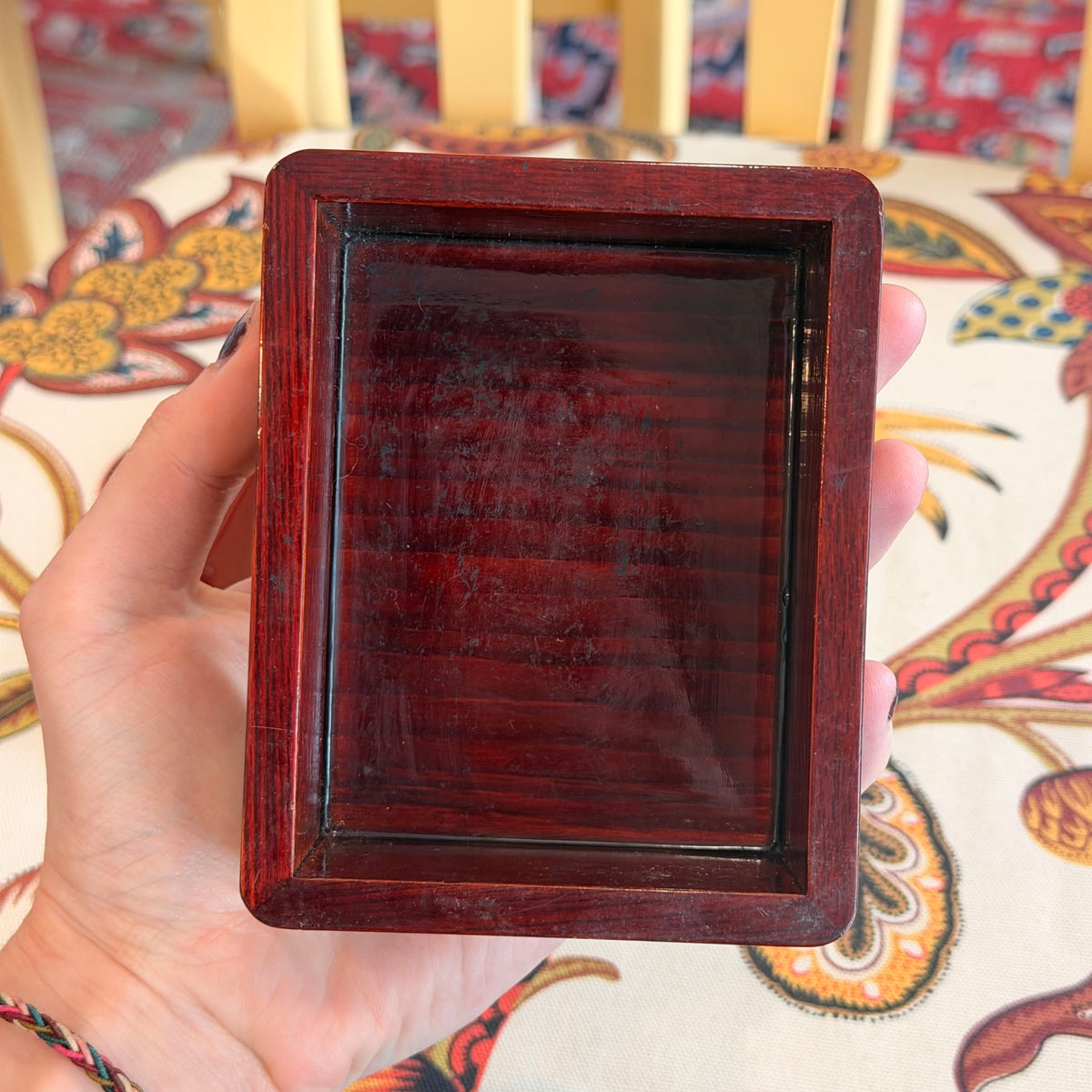 Asian Mahogany Brass box