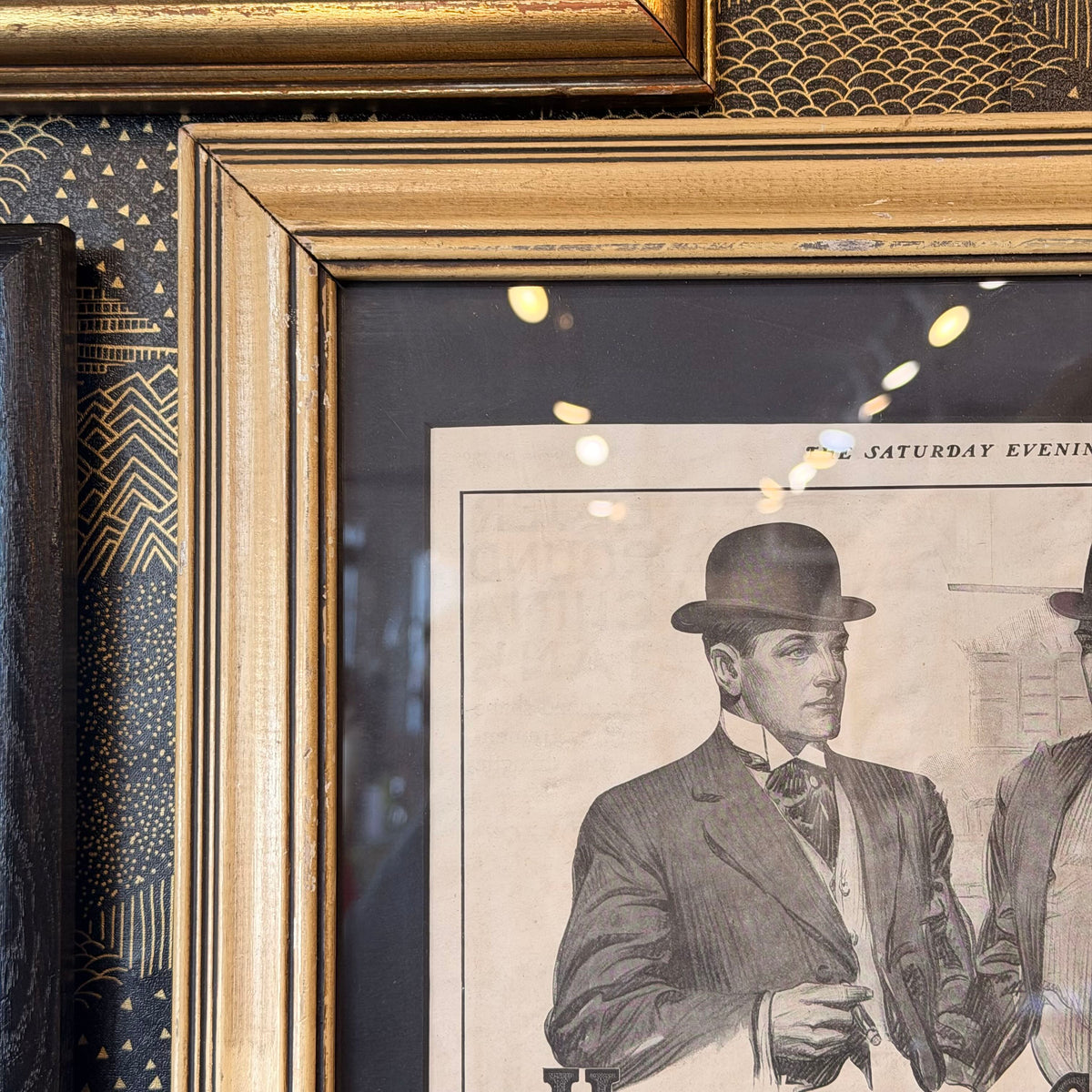 1909 Framed Ad Hats J.C. Leyendecker