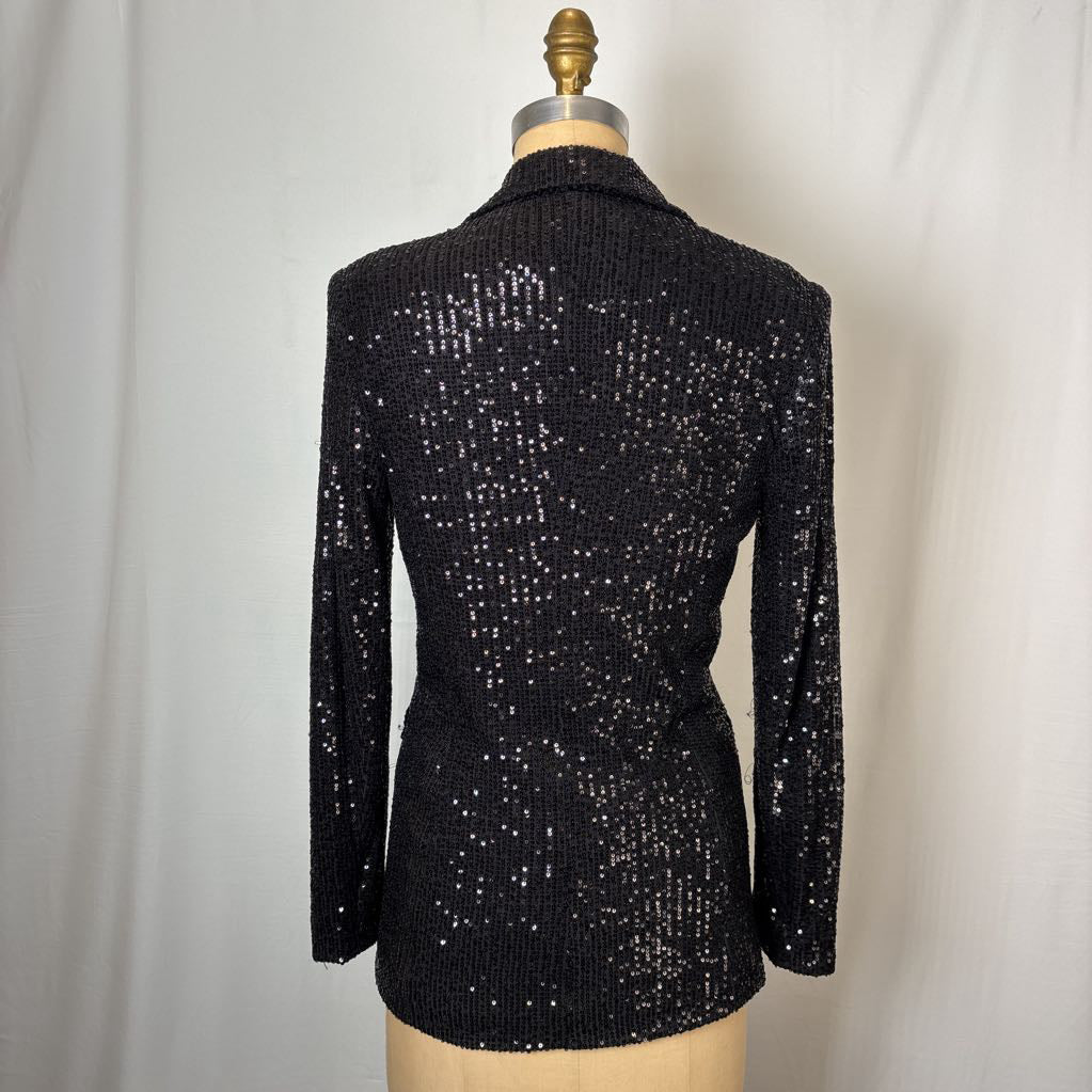 Sequin Black Tie Blazer